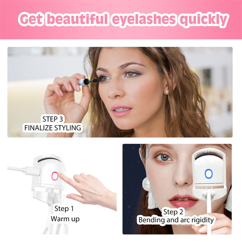 Heated Eyelash Curler – Rechargeable Electric Lash Curler