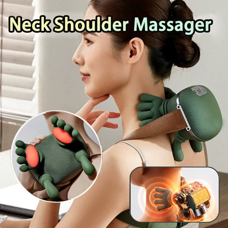 Electric Neck & Shoulder Massager – 4D Kneading Wireless Massage Shawl with Heat | Pain Relief for Neck, Back & Shoulders