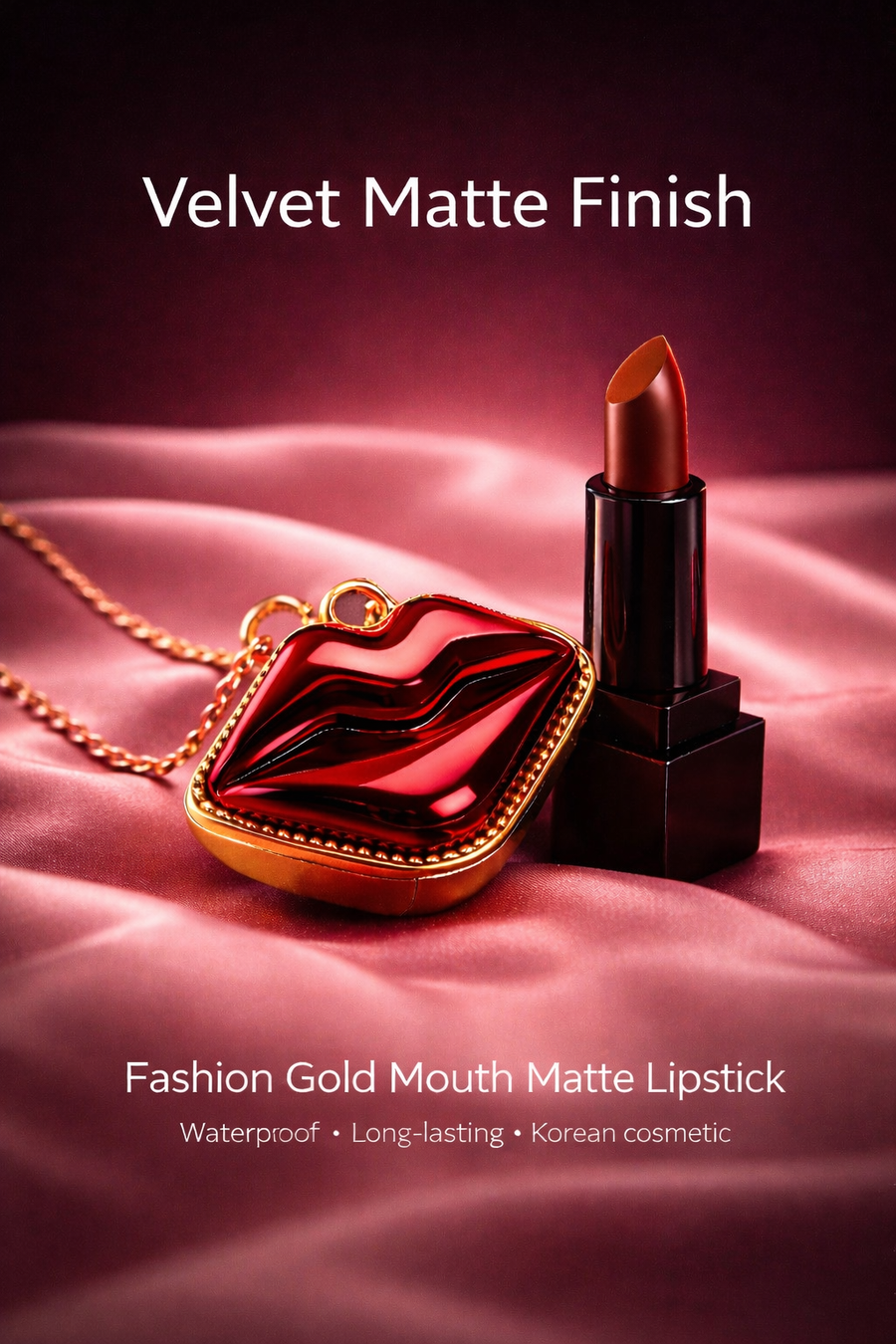 Fashion Gold Mouth Matte