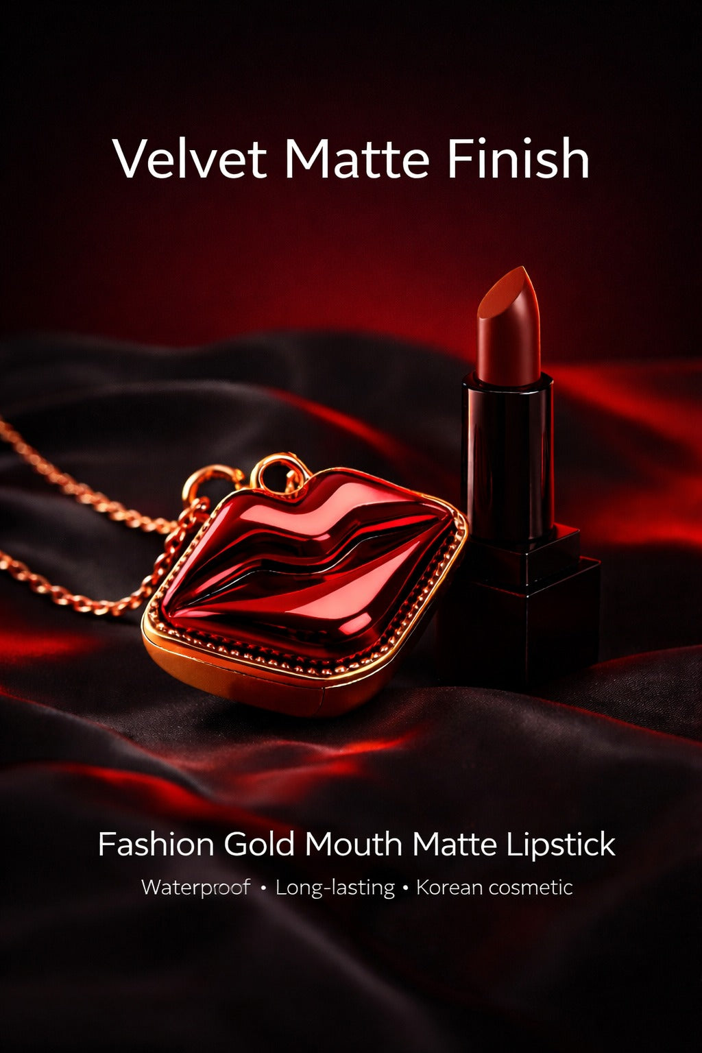 Fashion Gold Mouth Matte