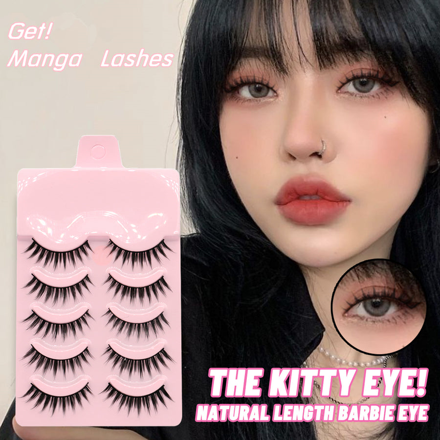 Manga Lashes – 5 Pairs Natural Wispy Anime Cosplay Eyelashes