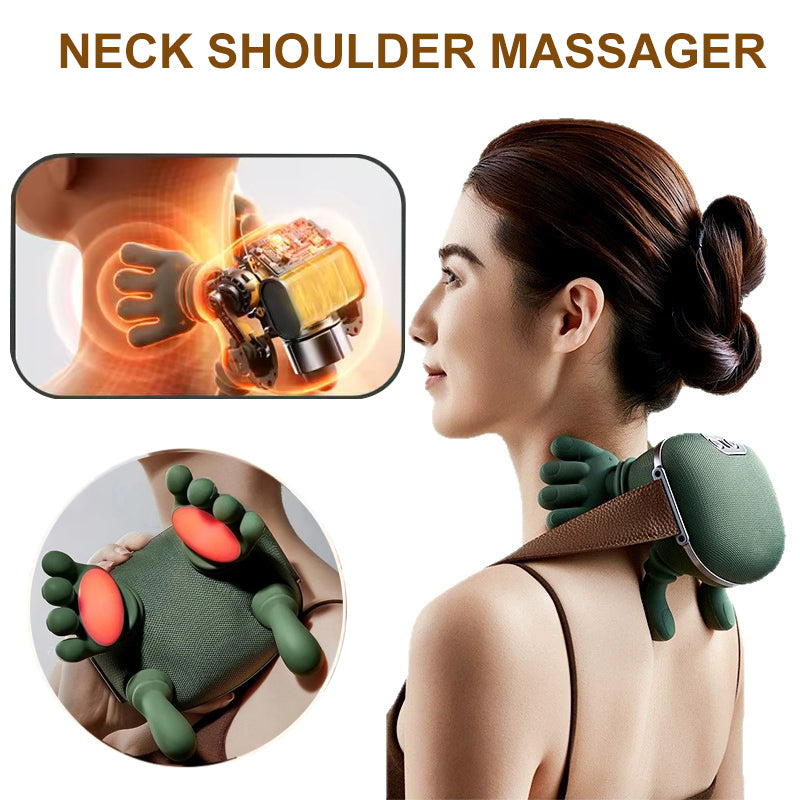 Electric Neck & Shoulder Massager – 4D Kneading Wireless Massage Shawl with Heat | Pain Relief for Neck, Back & Shoulders